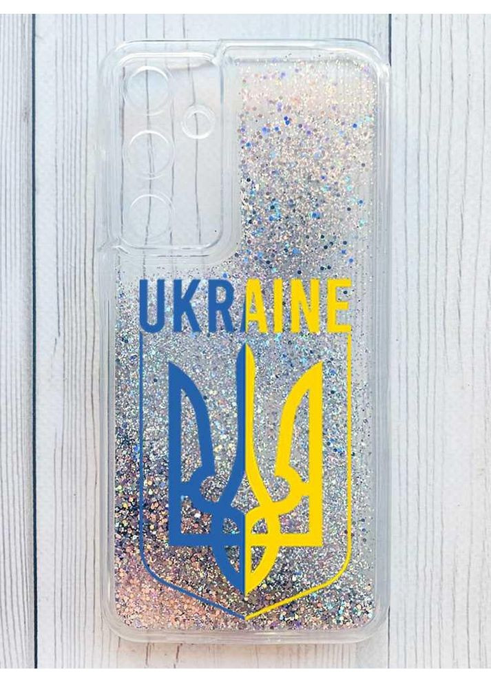 Чехол с плавающими серебряными блестками на Samsung Galaxy A35 Тризуб (принт 254) Creative (362025692)