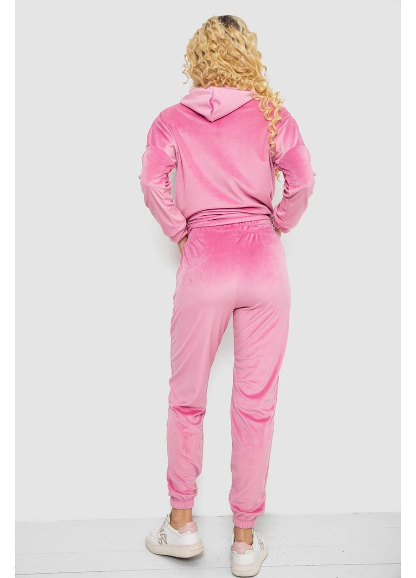 Спортивний костюм жіночий велюровий, колір рожевий, 177R022-1 Ager (365593518)