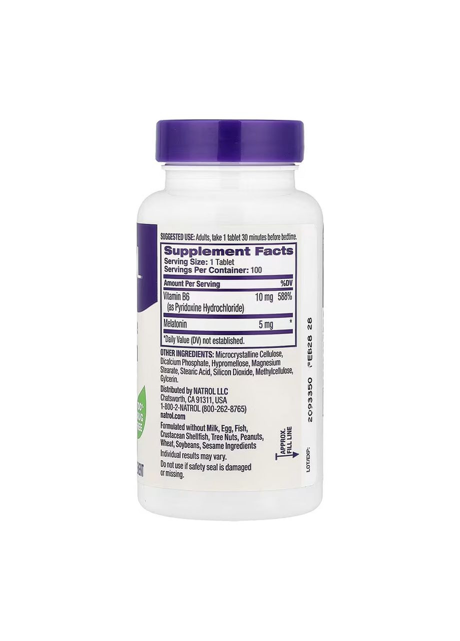 Melatonin 5mg - 100 tabs Natrol (369399198)