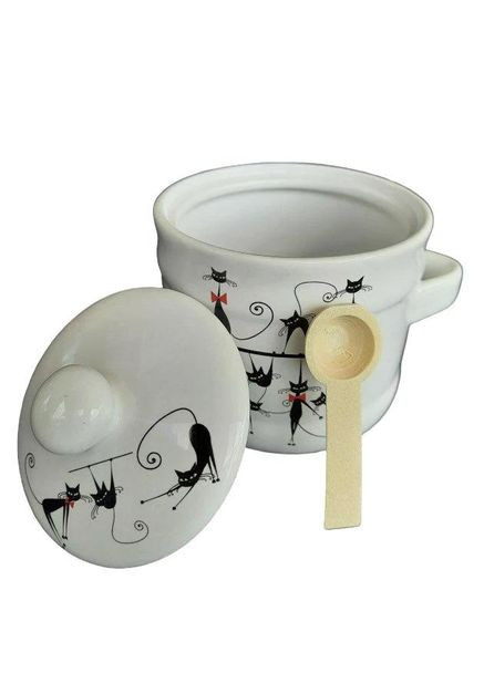 Цукорниця без ложки Чорна кішка, d-11см, h-7,5см, 450мл (без упаковки) MSN-2242-12-1 SNT (362413220)
