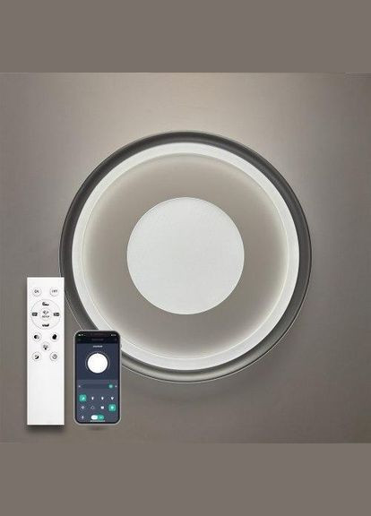 Светильник потолочный светодиодный LAKE 100W R500 APP WHITE/GRAY 220V IP20 с пультом ДУ Luminaria (329439935)