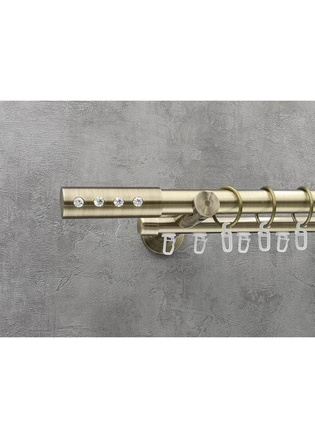 Карниз Алюр гладка/імпресійна штанга подвійний універсальний 25/19 мм 320 см Антик Quadrum (352781338)