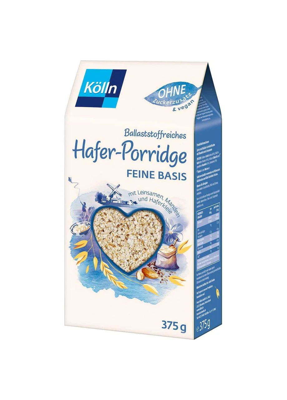 Сухі сніданки Kolln Hafer Porridge Feine Basis Ohne Zuckerzusatz 375g Koln —