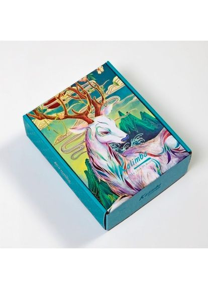 Музичний інструмент Калімба Kalimba на 17 язичків Ручне фортепіано Синій з візерунком K-17-03S No Brand (370160620)