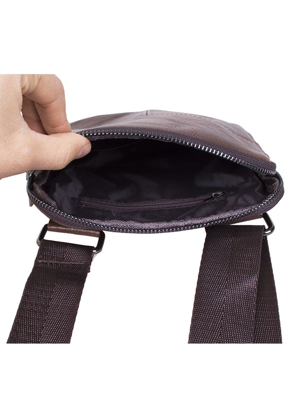 Мужская кожаная сумка brown1922-1 коричневая No Brand (370848332)