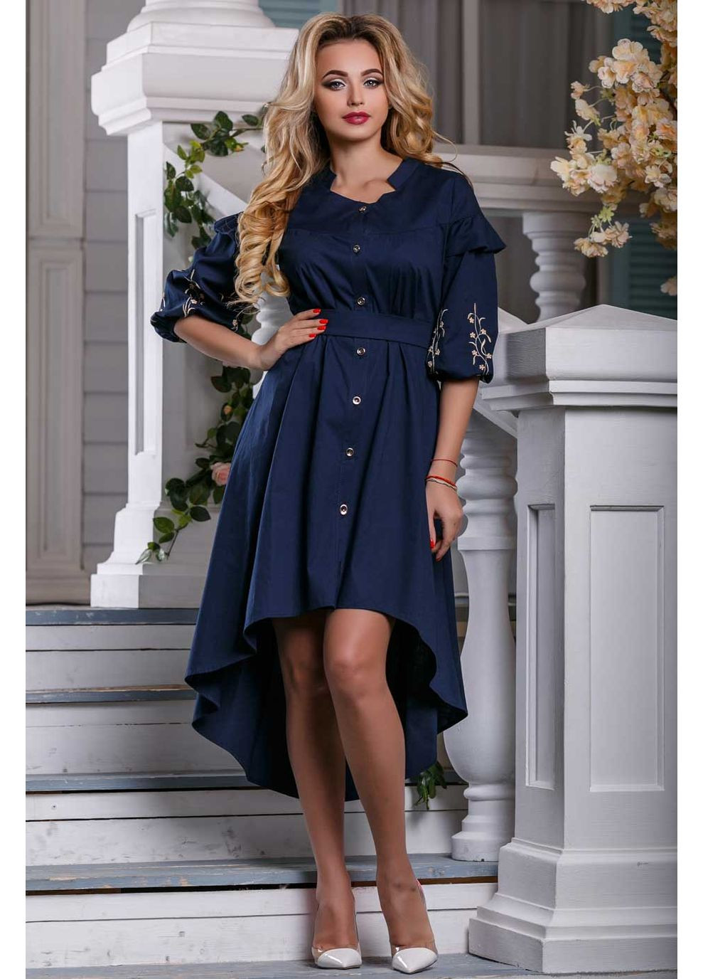 Синее платье 945.2613 Seventeen