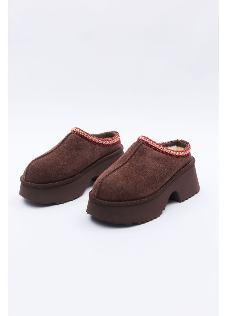 Коричневые сабо 201234 ALLSY на среднем каблуке