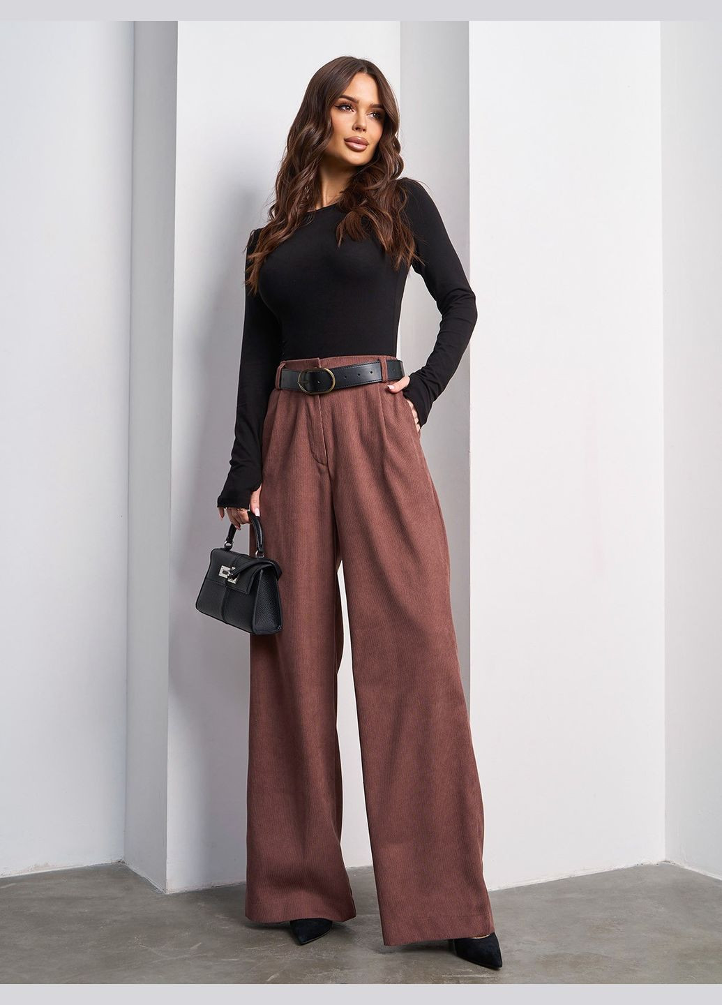 Трендові вельветові брюки прямого крою No Brand (322767329)