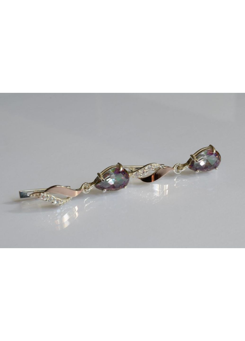 Серебряные серьги с золотыми пластинами Silver Style (367112068)