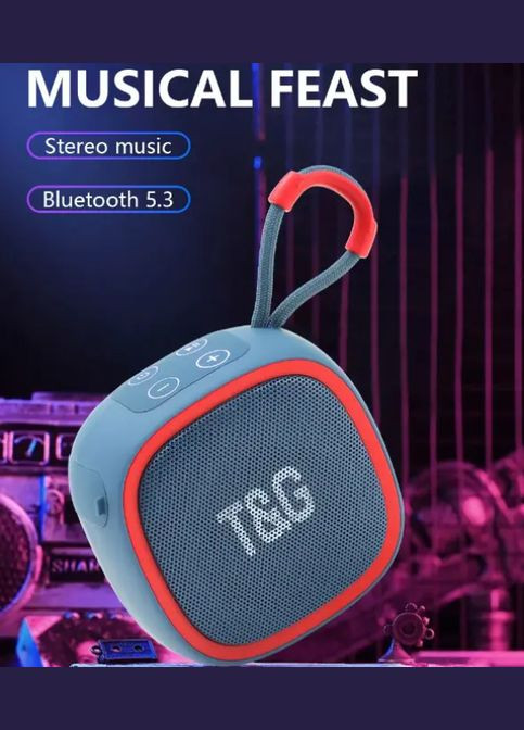 Портативна Bluetooth-колонка TG659 BT/USB/TF/FM 5W з ремінцем T&G (292866387)