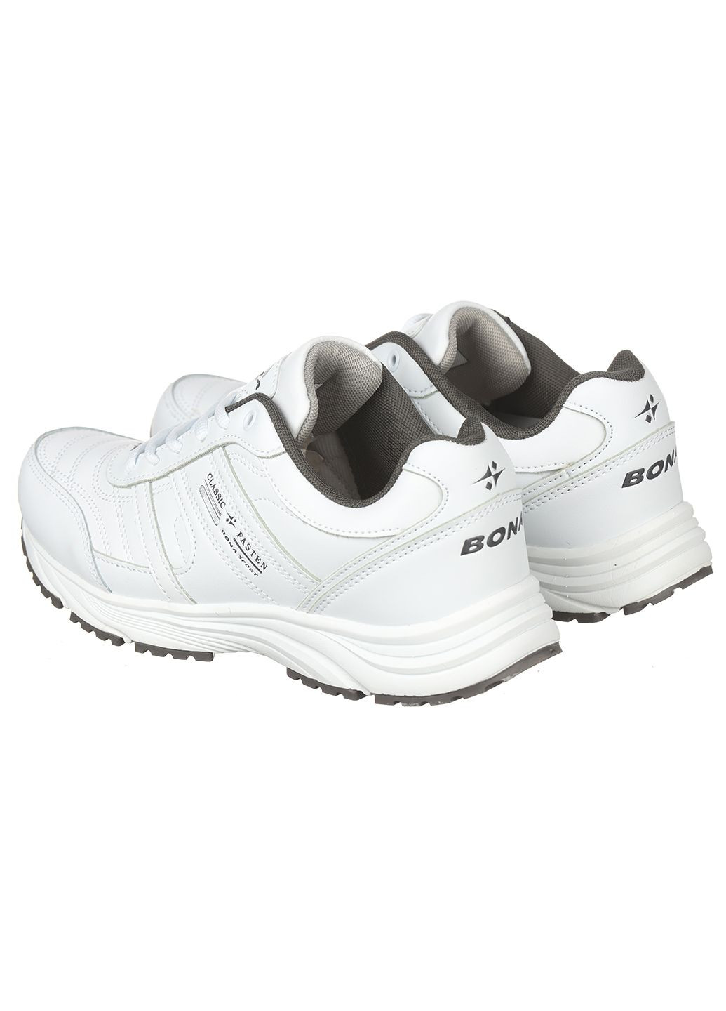 Белые демисезонные женские кроссовки из кожи 798a-2 Bona