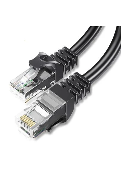 Патч-корд 15м UTP cat 6 RJ45 TopSpeed Ethernet Round Cable Black (EXCWXY-JSE01) Essager 15м UTP cat 6 RJ45 TopSpeed Ethernet Round Cable B (401757276)