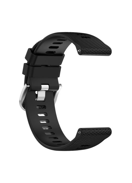 Силиконовый ремешок на часы Garmin Forerunner. И НА ДРУГИЕ. Ш. 18, 20, 22 мм. Черный цвет 22 мм No Brand (371137508)