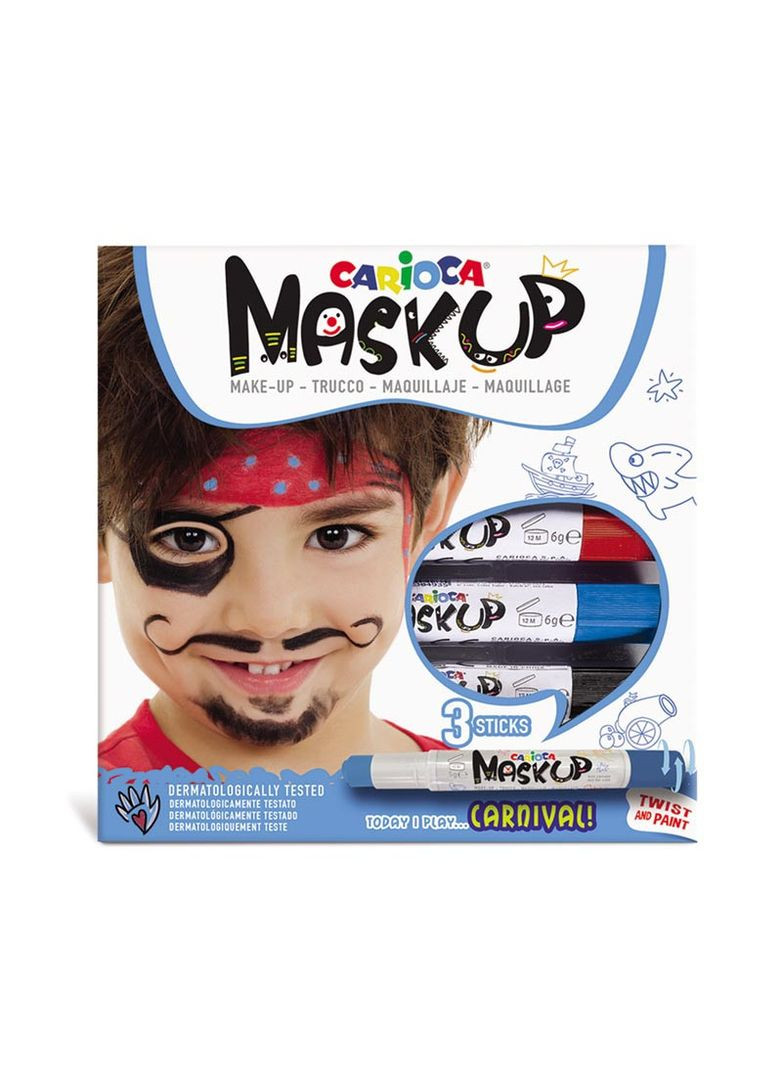 Краска для лица, 6 г, 3 шт. (3 цвета) в упаковке (43050) CARIOCA (372923972)