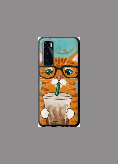 Чехол на Vivo V20 SE Зеленоглазый кот в очках "4054b-2128-2448" Endorphone (362606311)