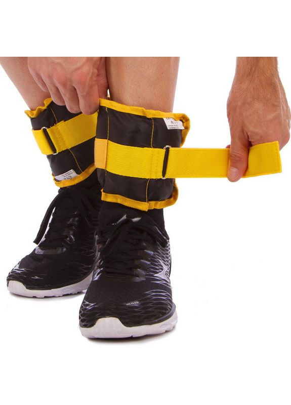 Обтяжувачі-манжети для рук та ног UR Pro (2 x 0,25кг) (верх-поліестер, наповнювач-пісок, жовтий) (ZA-2072-0_5) Zelart (361439222)