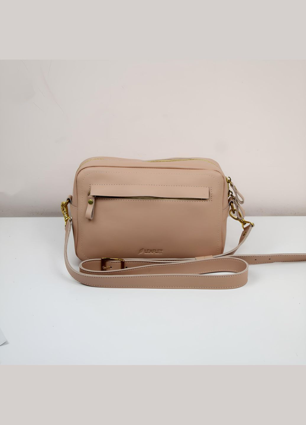 Сумка женская, кожаная. Кросс боди. Цвет Пудра STOK (292732524)