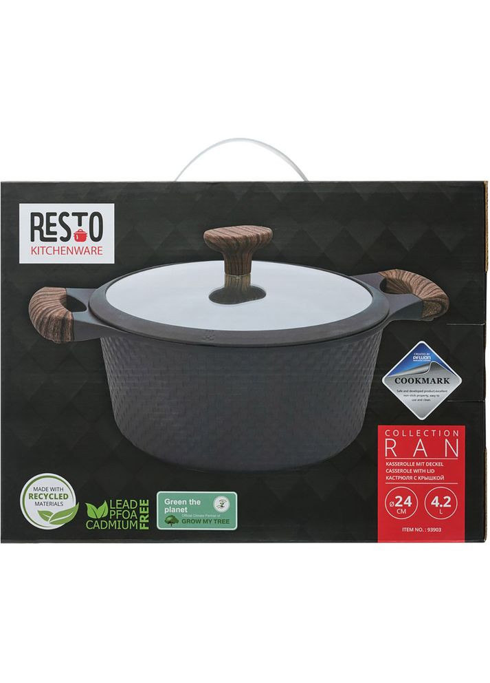 Кастрюля RAN 4,2 л Black (93903) RESTO (325402379)