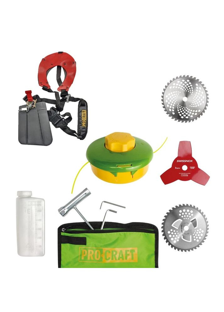 Набір Коса бензинова T4200 PRO NEW + Олива моторна 2-тактна 1 л ProCraft (352748966)