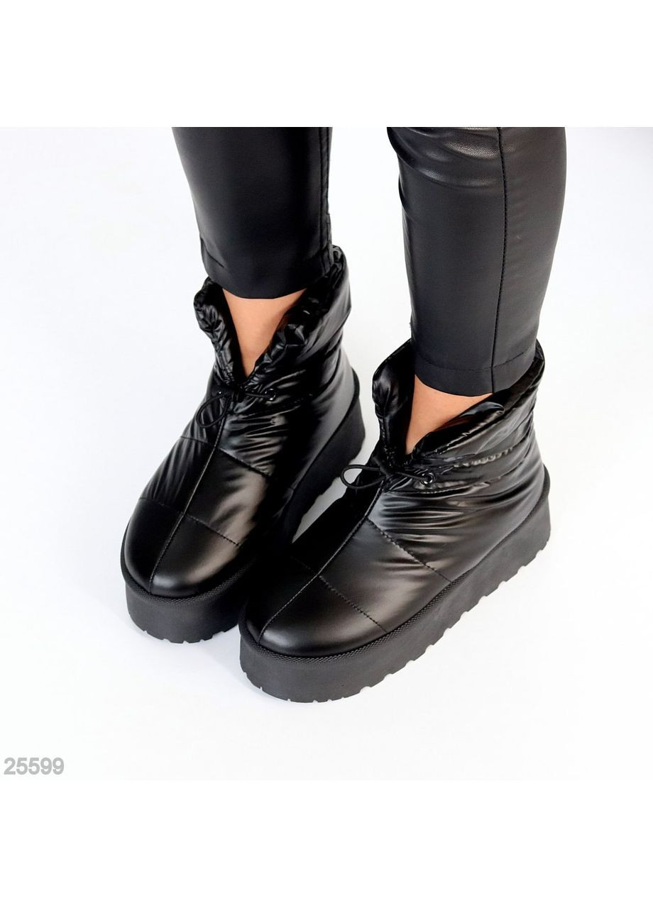 Черные дутики andora (код 25599) 🖤 плащевка | зима | экомех No Brand