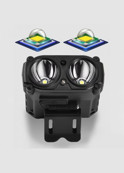 Ліхтар налобний SH-T808-2XPE+20SMD з датчиком руху No Brand (323486615)