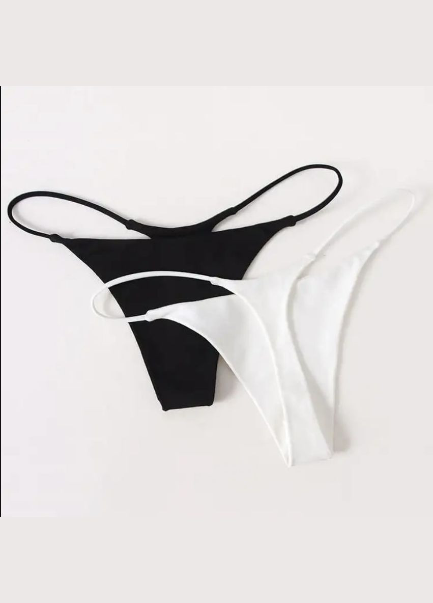 Жіночі стрінги з натуральної бавовни, на м'яких резинках, чорні, комфортні для щоденного носіння, S-XL No Brand (324768945)