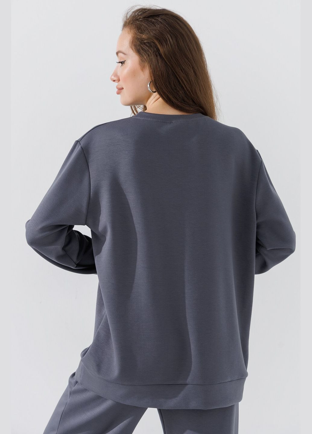 Графитовый свитшот однотонный женский 242124-k графитовый (2000990662019d) shop (2000990662019) (362895760)