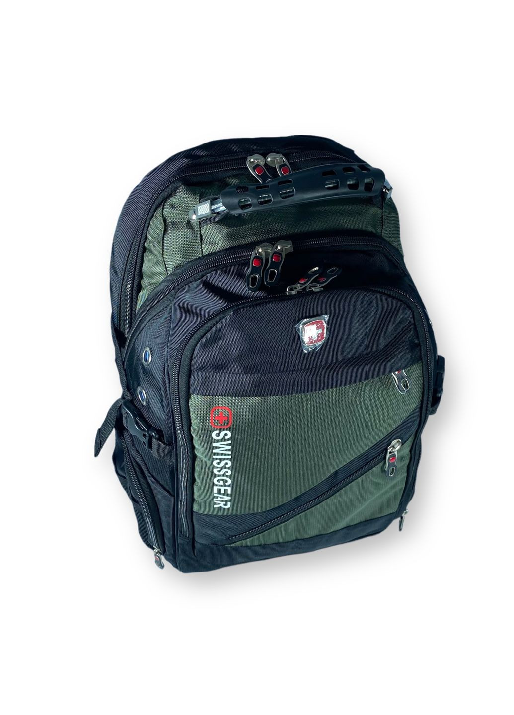 Міський рюкзак з чохлом від дощу 30 л, три відділення, USB розʼєм, розмір: 45*30*20 см, зелений SWISSGEAR (284338094)