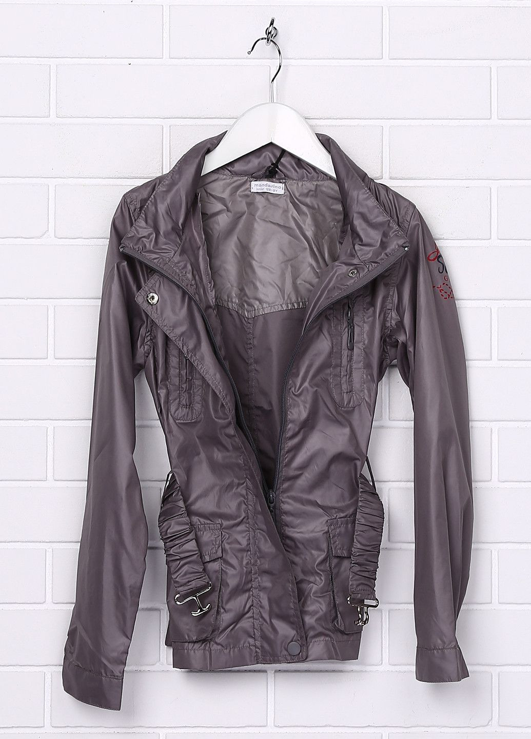 Серо-коричневая демисезонная ветровка Mandarino