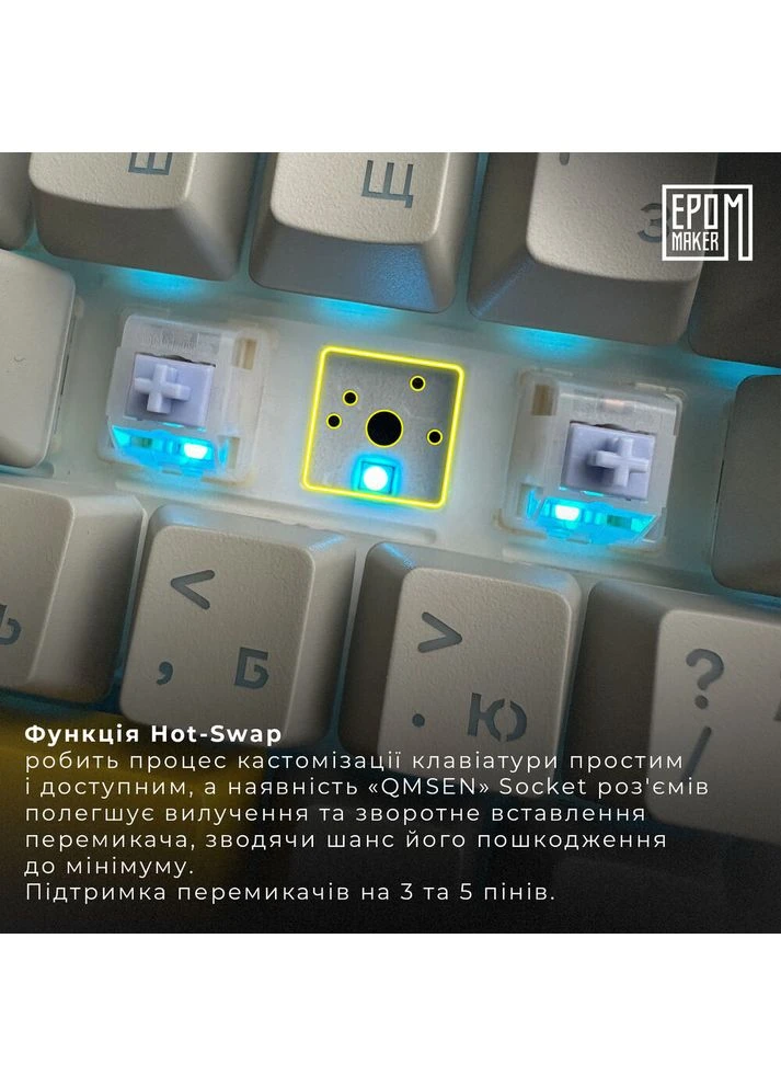 Клавіатура AK820 Pro 75% Gift Switch Hot-Swap 2.4G/BT/USB LCD Screen RGB Black (AK820 Pro) EPOMAKER (315484025)
