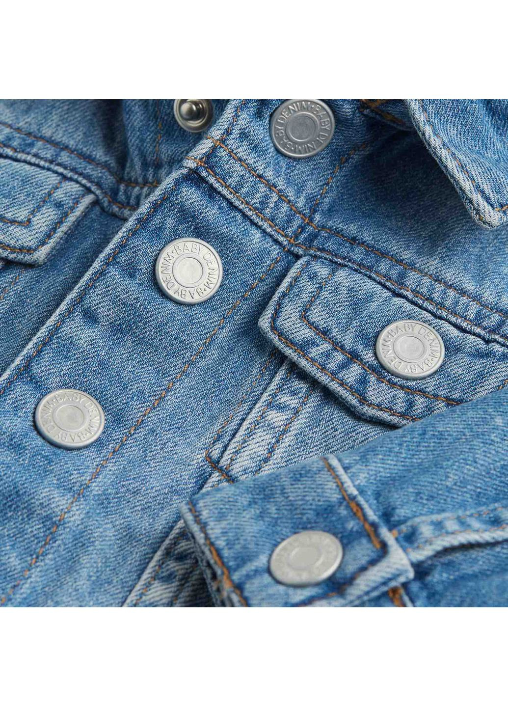 Голубая демисезонная куртка джинсовая H&M