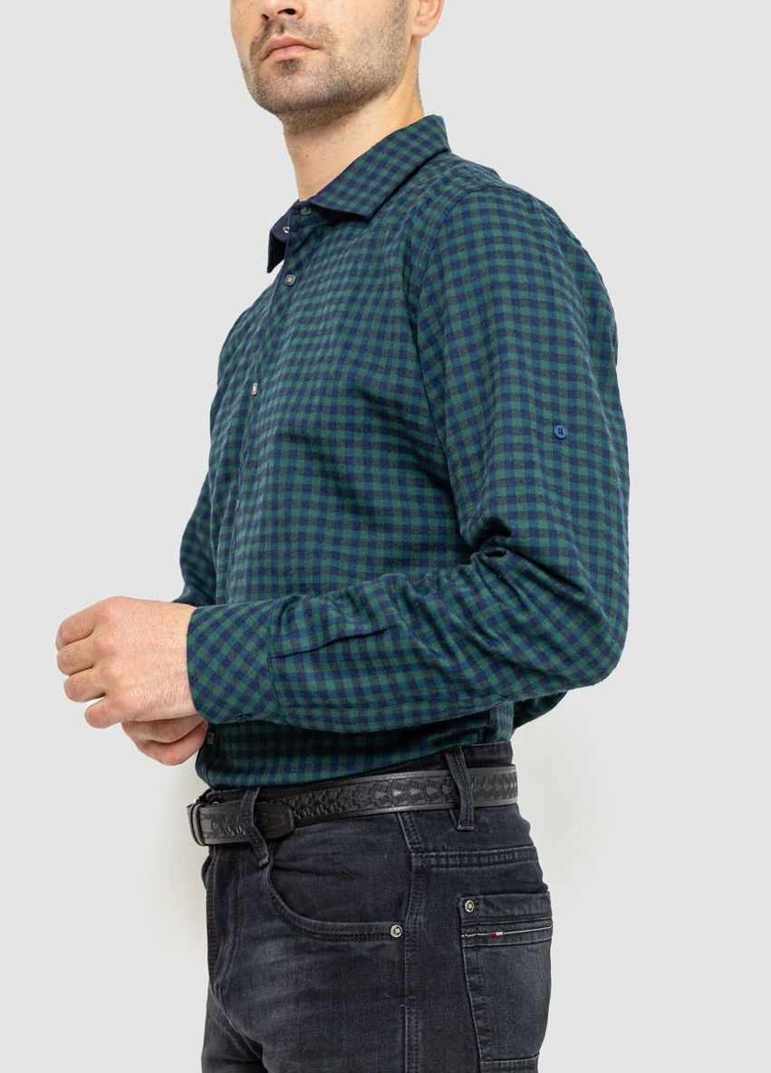 Зеленая повседневный рубашка в клетку Ager