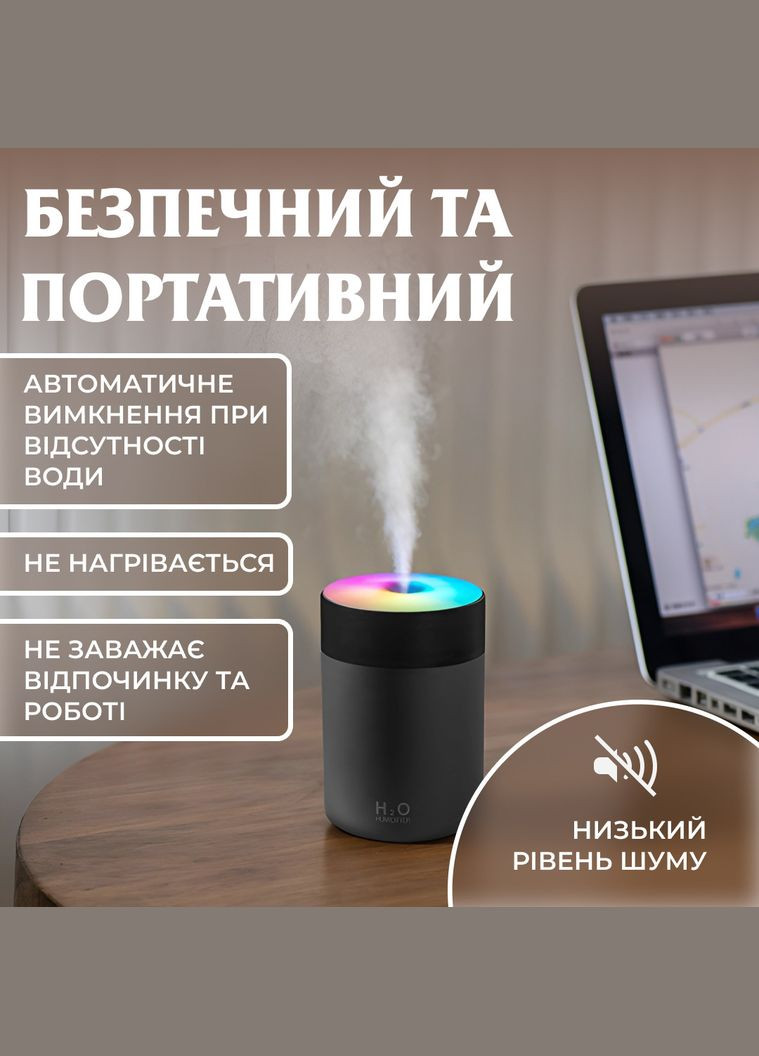 Зволожувач повітря USB Colorful Humidifier 300ml Happy Life (302020406)