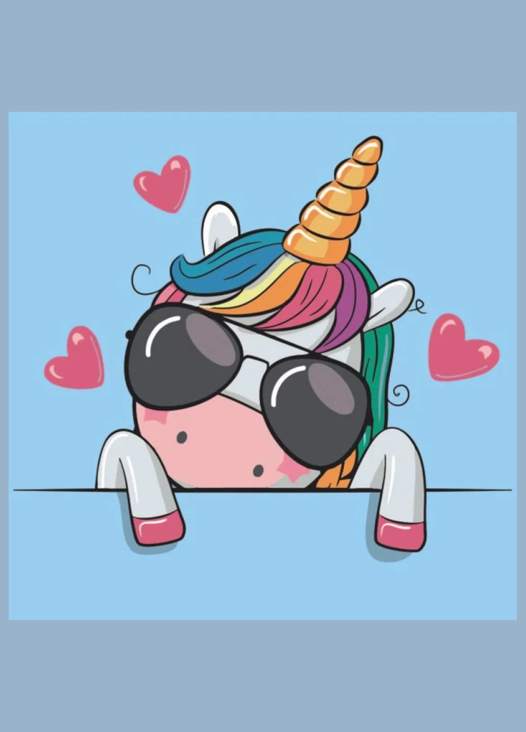 Картина за номерами Модний єдинорожка (з лаком та рівнем) 30х30 см ES003 ( ) Strateg (328944229)