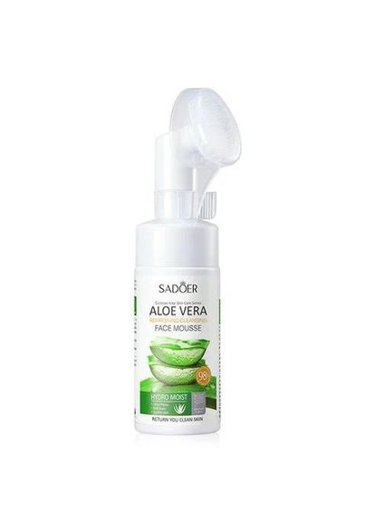Зволожувальна пінка-мус для вмивання зі щіточкою Sadoer Aloe Vera, 120мл Plus-plus (354796894)