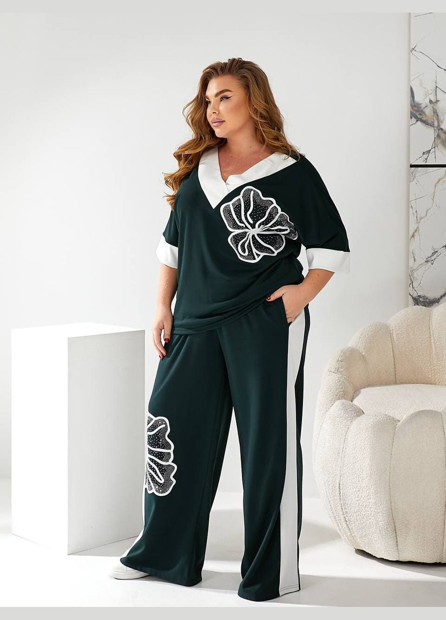 Жіночий прогулянковий костюм пляшкового кольору New Trend (322827462)