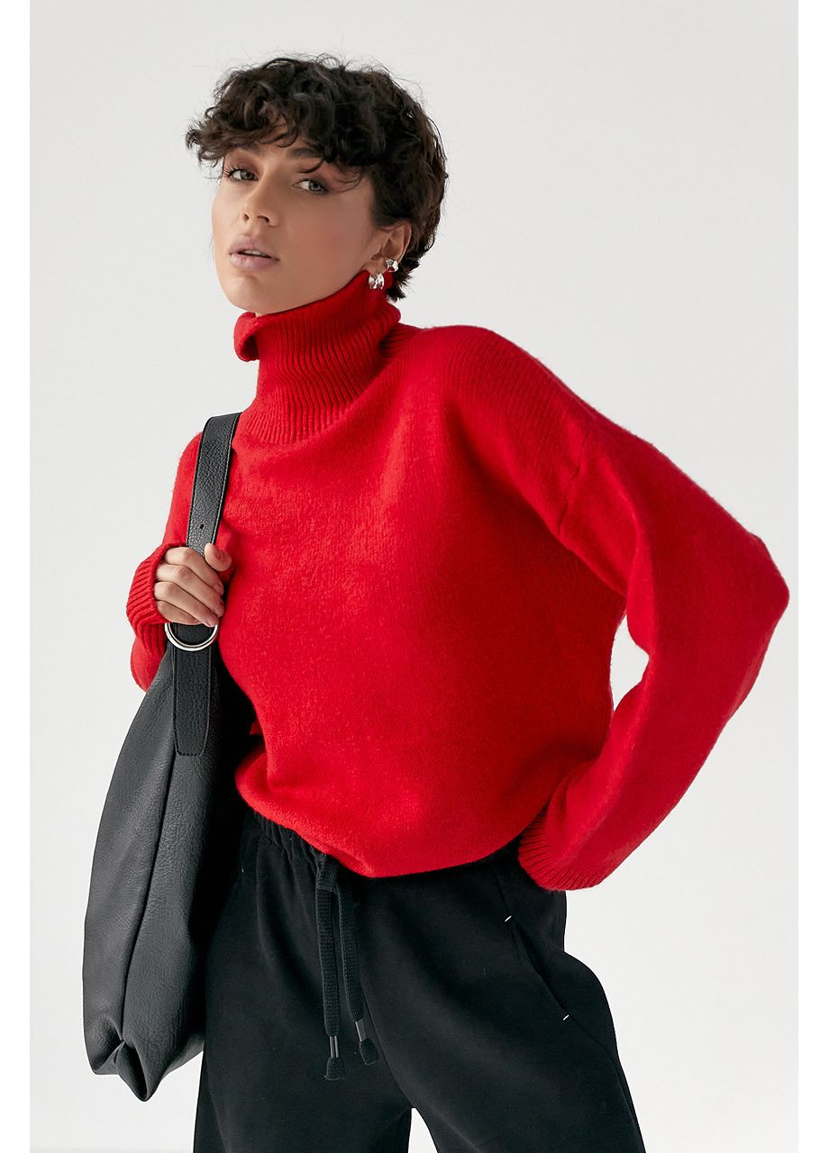 В'язаний теплий базовий гольф Lurex (371334091)