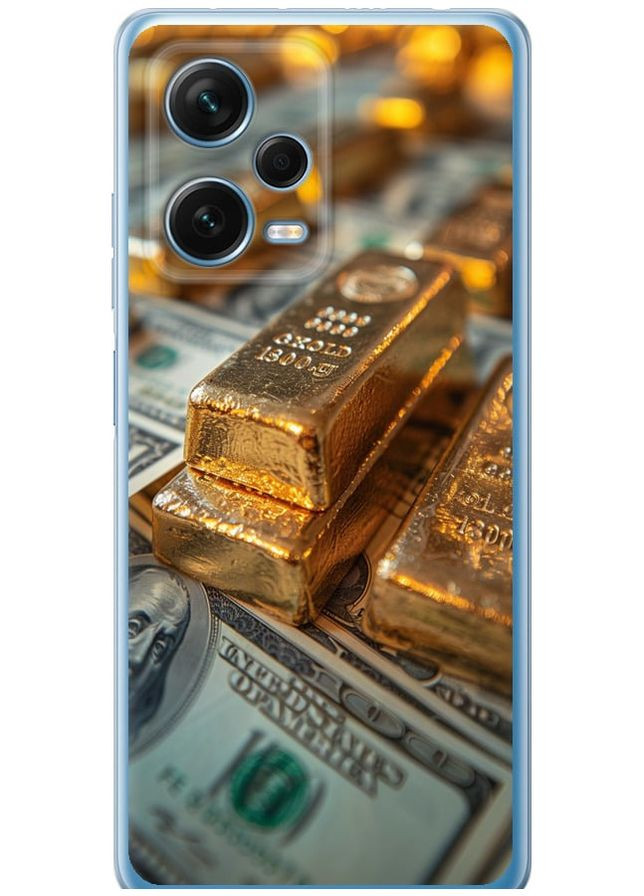 Силиконовый чехол 'Слитки и доллары' для Endorphone Xiaomi Redmi Note 12 Pro+ 5G (291130010)