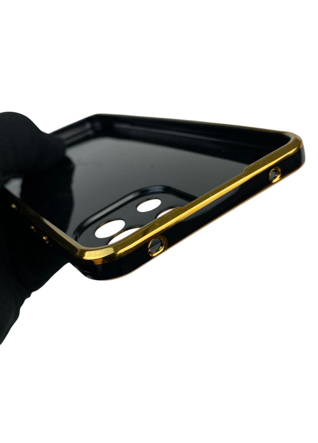 Чохол для Mi 11 Lite 5G NE глянцевий з кільцем MagSafe із золотою окантовкою на сяомі мі 11 лайт 5г не чорний gs1 Xiaomi (366228574)