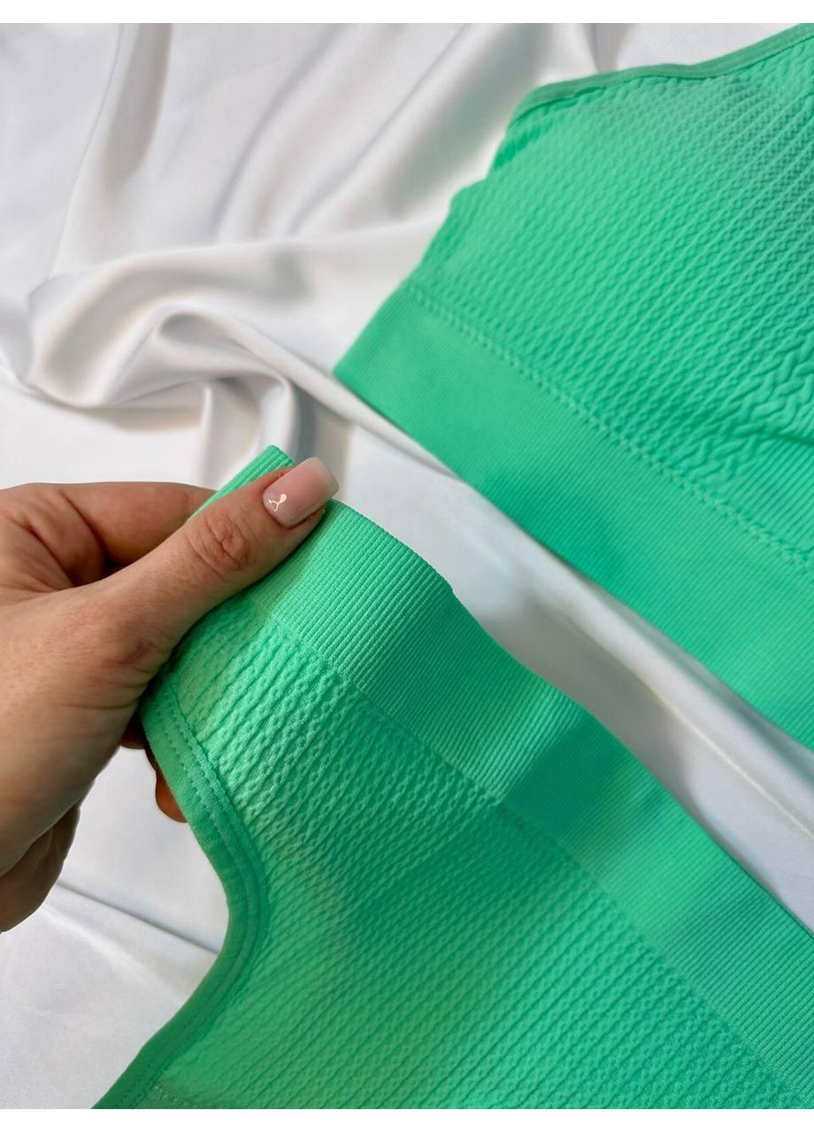 Зелений демісезонний комплект жіночої спідньої білизни м’ятний без кісточок / базовий комплект жіночої білизни м’ятного кольору No Brand