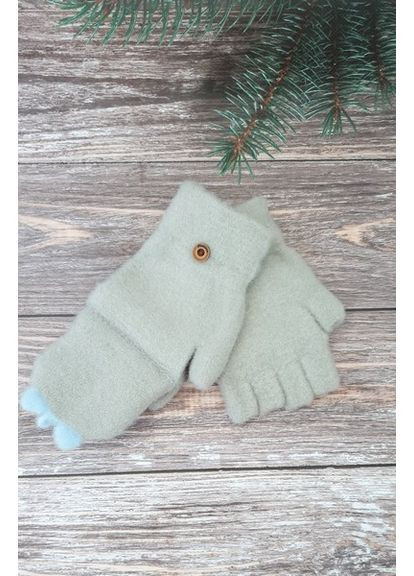 Стильні рукавиці-мітенки для дівчаток 5-10 років No Brand (356672127)