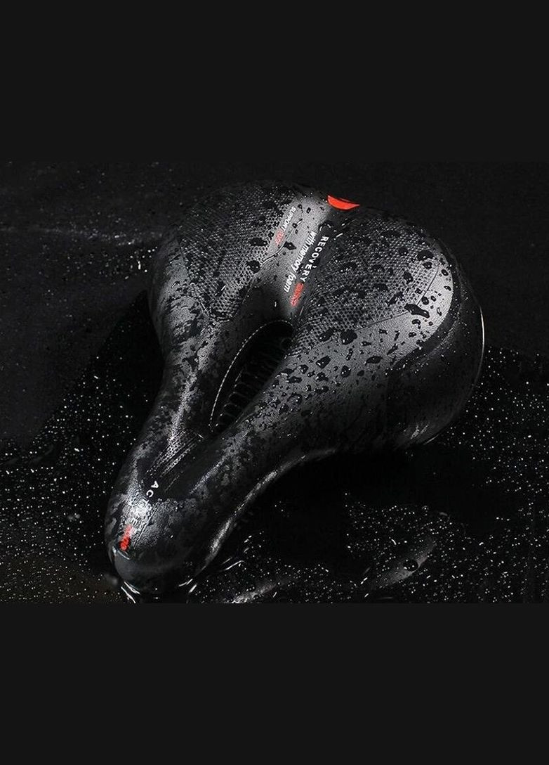 Сідло велосипедне широке м'яке з решіткою та отвором чорне Avanti (346270455)