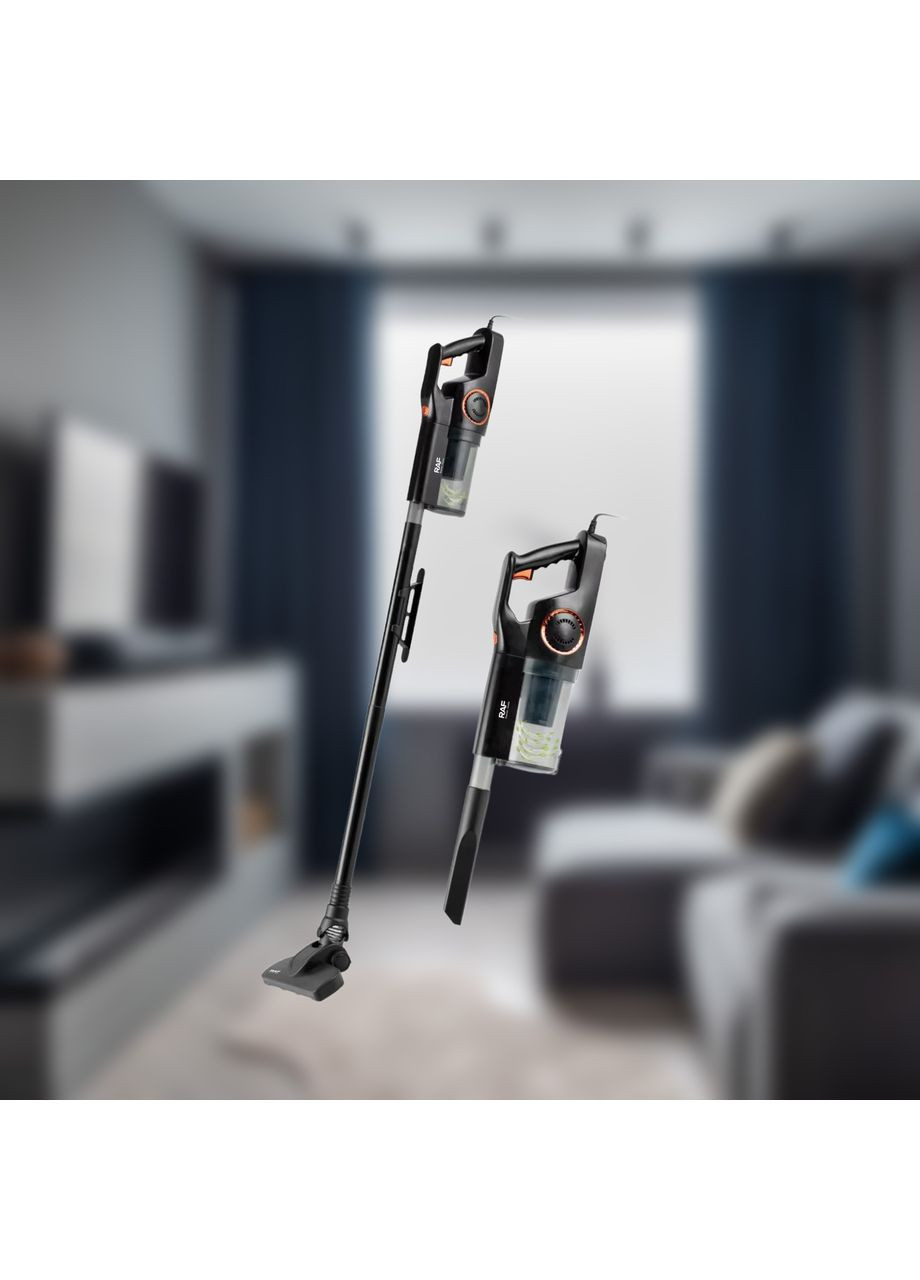 Вертикальный пылесос контейнерный компактный с многоуровневым фильтром для сухой уборки 2 в 1 (VD080) RAF (360867166)