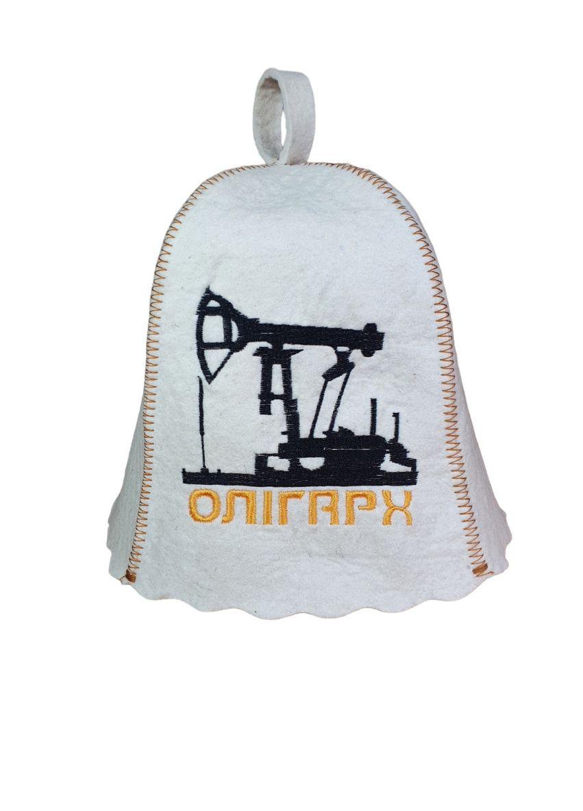 Банная шапка "Олигарх", натуральный войлок, белый (LA-146) Luxyart (307400596)