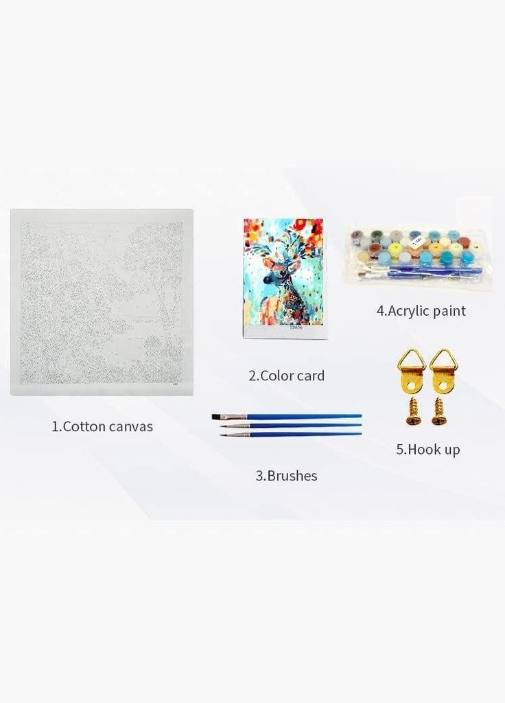 Картина за номерами "Лісовий олень" Bougimal 40×50см, набір для малювання акрилом без рами, творчій подарунок No Brand (338193334)