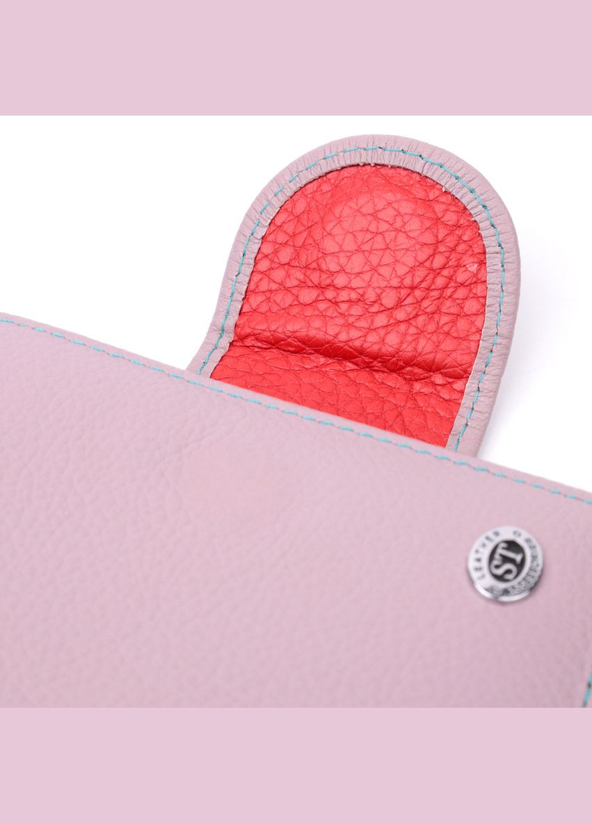 Женский кошелек из натуральной кожи с монетницей снаружи 19456 Бежевый st leather (306881740)