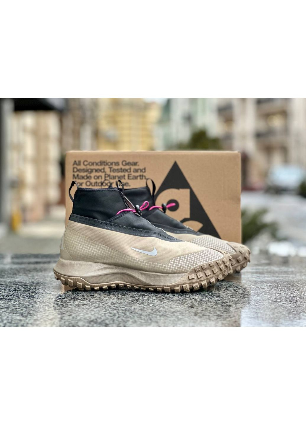 КРОСІВКИ ЖІНОЧІ NIKE ACG MOUNTAIN FLY GORE-TEX BEIGE BLACK НАЙК АСЖ МАУНС ФЛАЙ No Brand чорні демісезони (367175830)