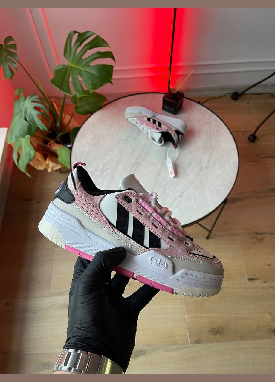 Цветные всесезонные кроссовки Vakko Adidas Adi2000 White Beige Pink