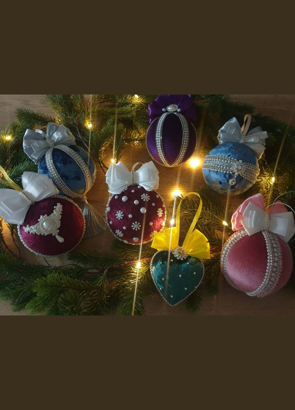 Елочное украшение - сердце No Brand (315638175)