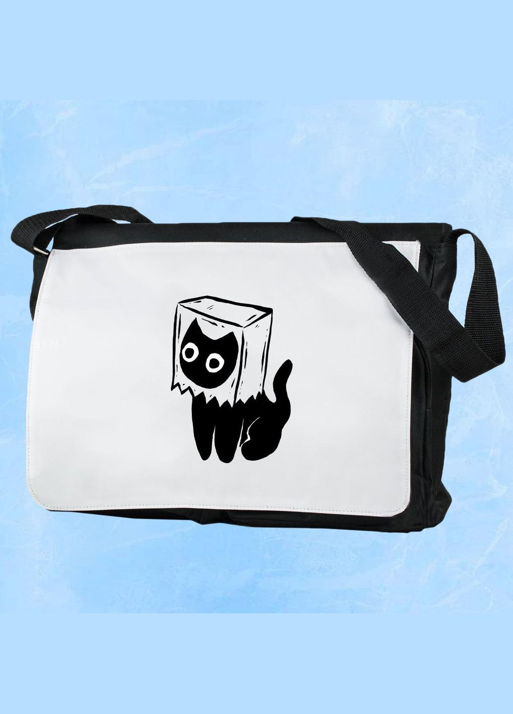 Мужская (женская) сумка через плечо для спортзала дорожная универсальная Вектор #004 Черный No Brand (322119644)